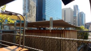 Pleated Patio Blind, Guide Wires, Rooftop Bar, CBD (1)