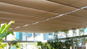 Pleated Patio Blind, Guide Wires, Rooftop Bar, CBD 2